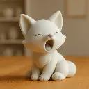 Yawning Fox Sculpture